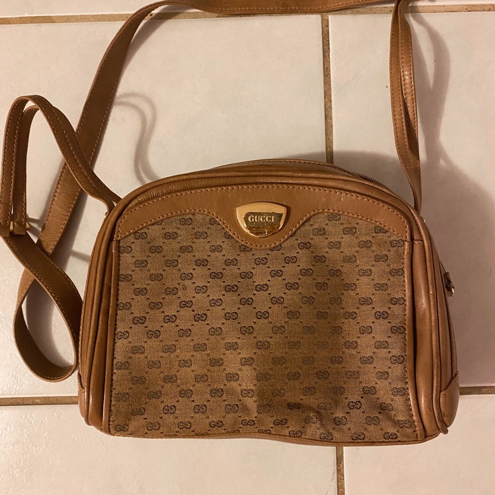 USED tan GUCCI bag